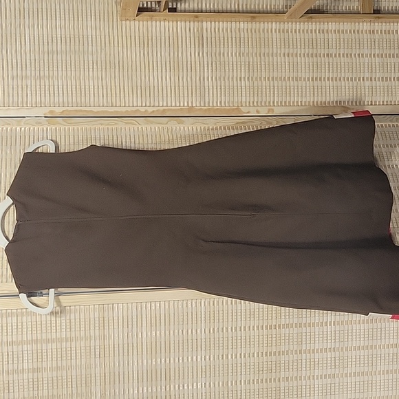 Vintage Sleeveless Dress - Brown/Red/Cream - No Tag (See Measurements) - Picture 6 of 12